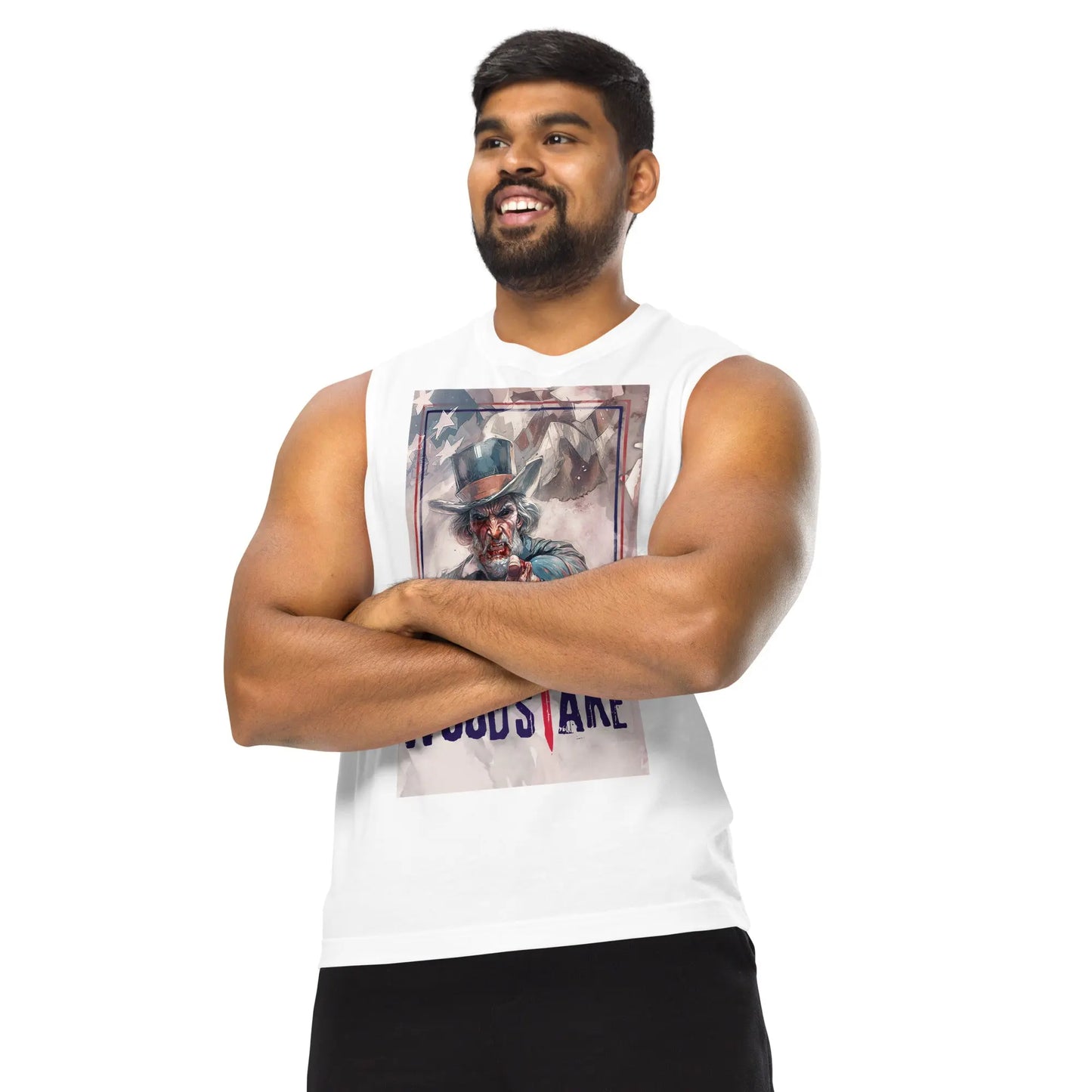 I Want You Woodstake Retro Muscle Shirt SHP Comics