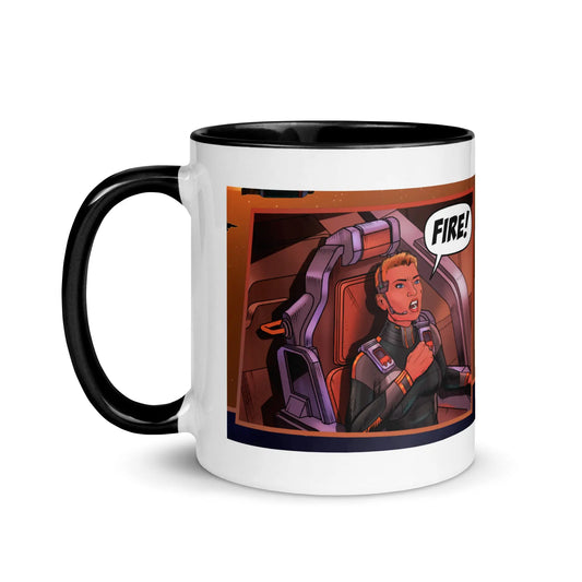 Time to Kick Ass Mug with Color Inside SHP Comics