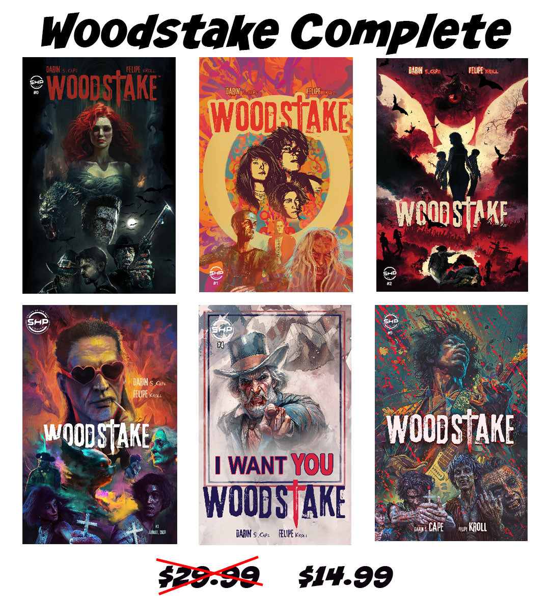 Woodstake Hippie Vampire Comic Book Series Complete