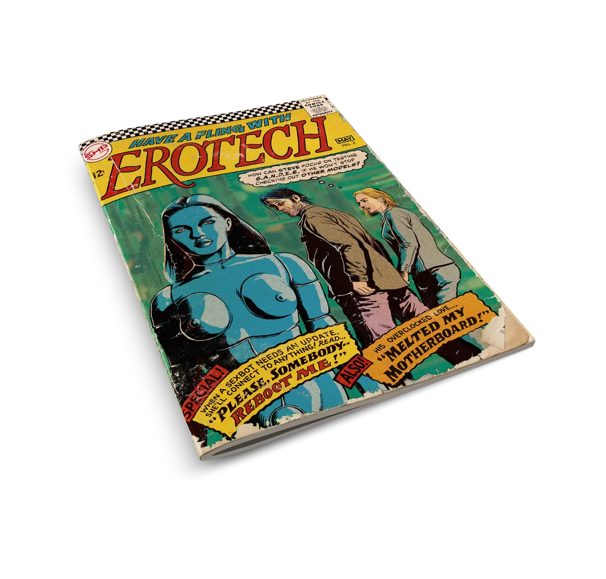 EroTech Retro Variant Cover Office Sex Robot Comic For Sale SHP Comics