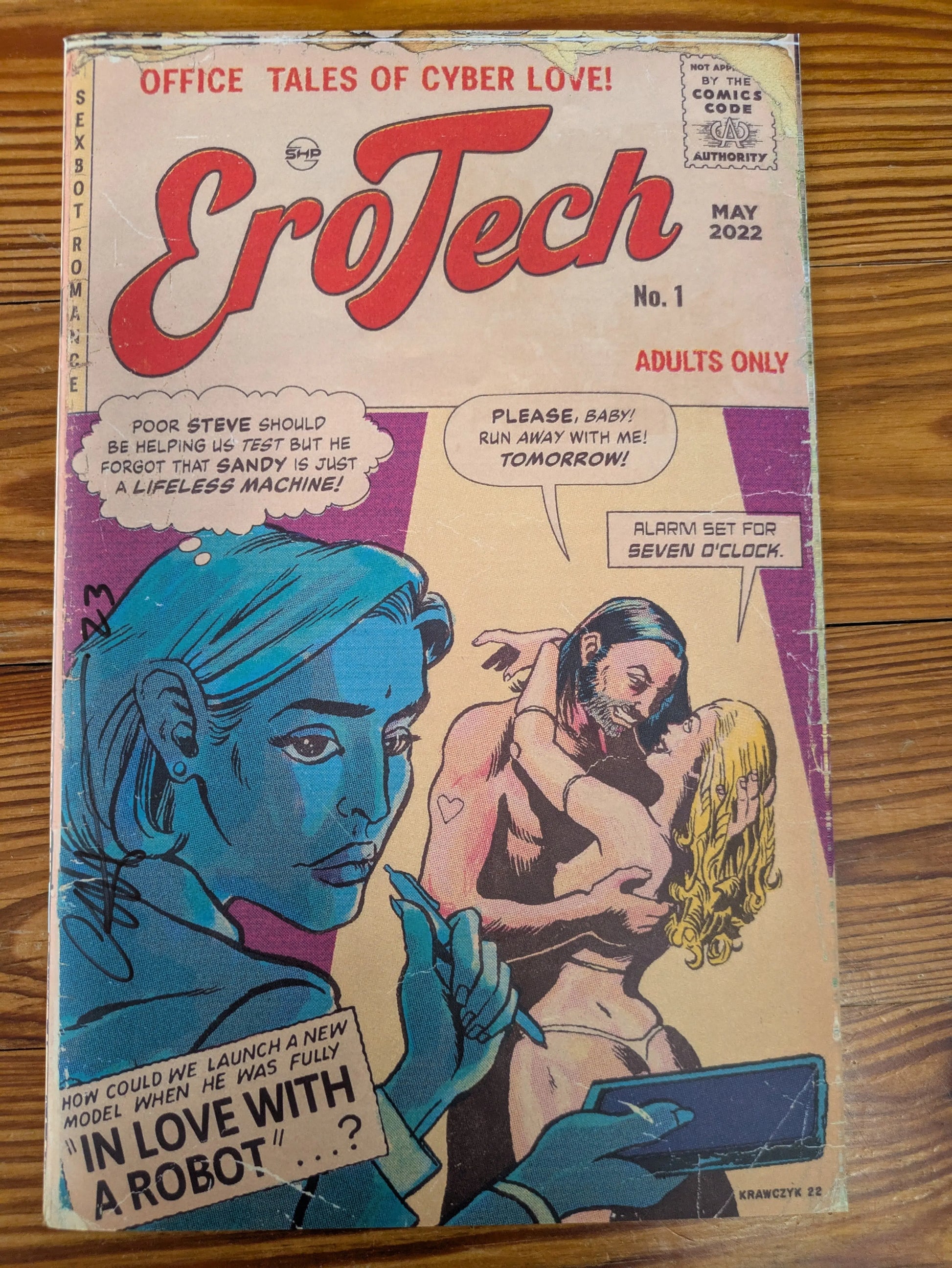 EroTech #1 Signed Retro Limited Edition SHP Comics