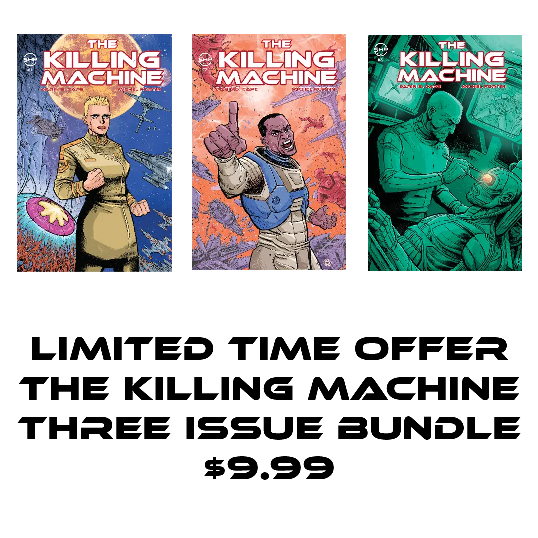 The Killing Machine Starter Bundle Military Sci-Fi Comic Book Series SHP Comics