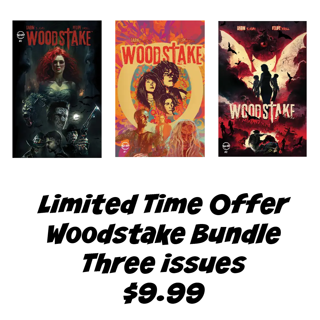 Woodstake Starter Bundle Hippie Vampire Comic Books Series SHP Comics