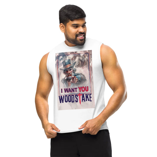 I Want You Woodstake Retro Muscle Shirt SHP Comics