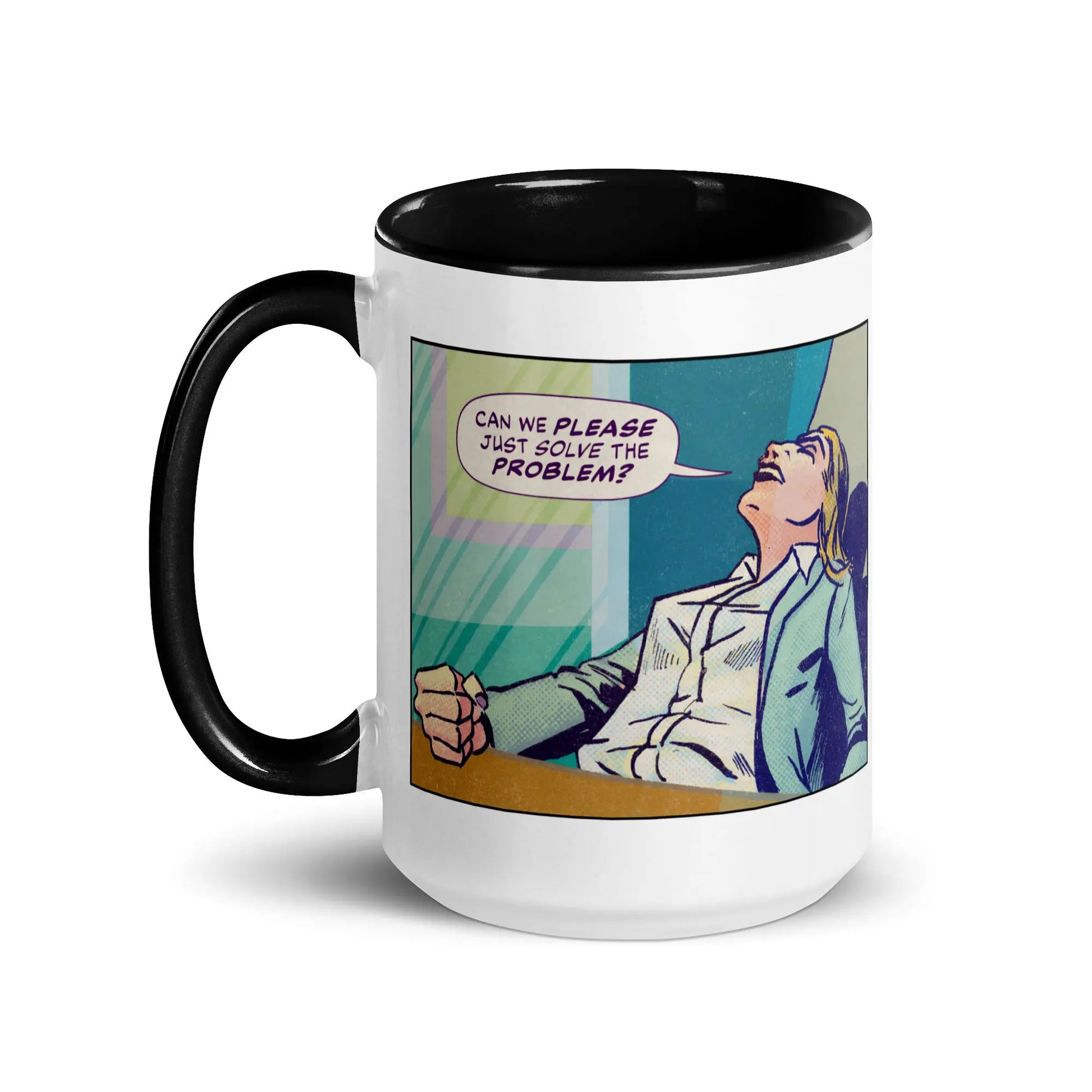 Can We Please Just Solve the Problem? Funny Office Mug SHP Comics